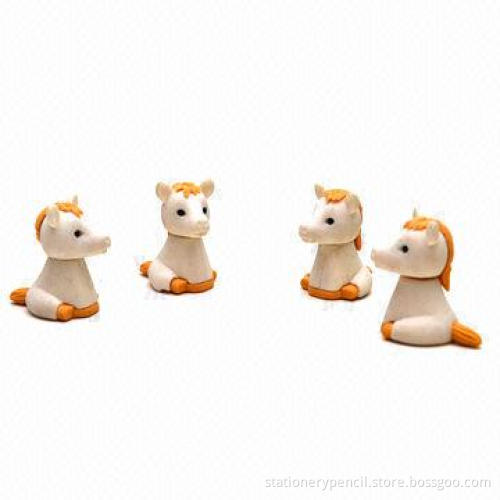 3D Animal-shaped Erasers, Made of Superior Eco-friendly TPR